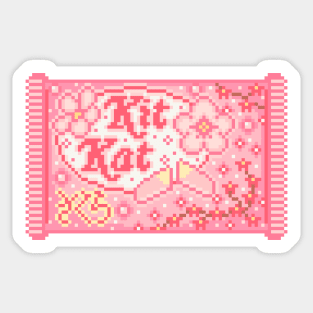 Kit Kat Pixel Art Sticker